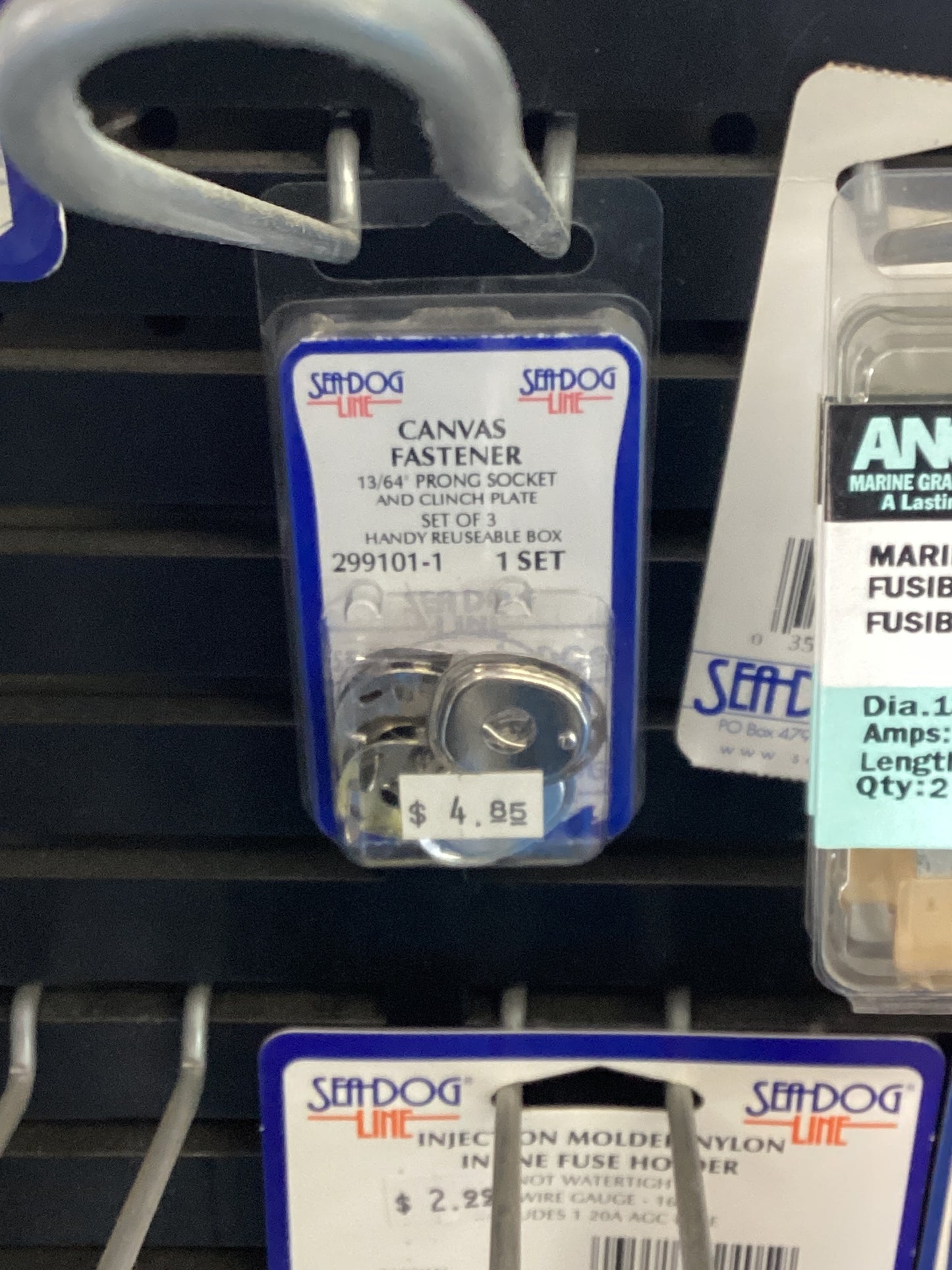 Canvas fasteners 13/64 prong socket and clinch plate