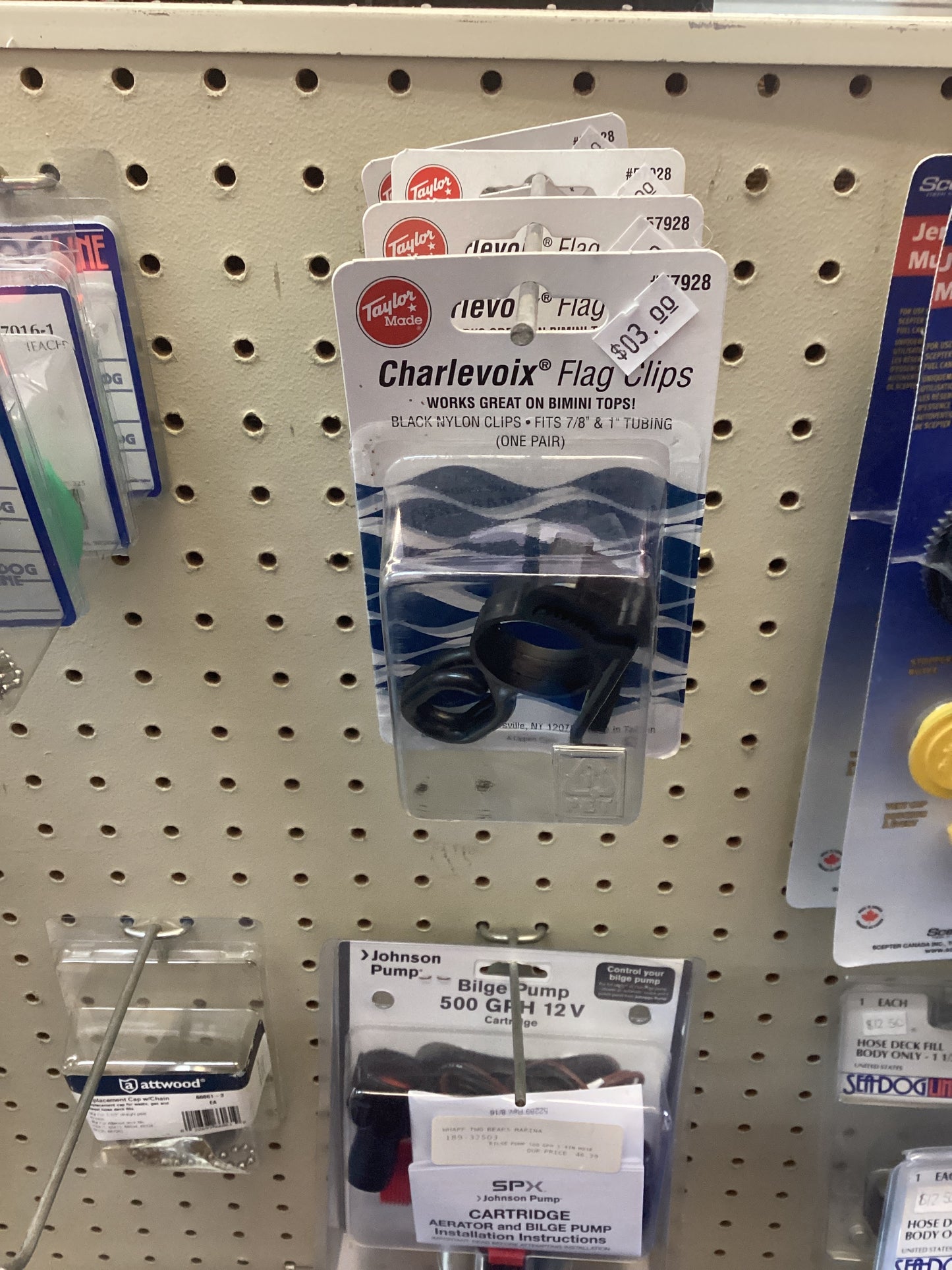 Charleroi Black Nylon Flag Clips