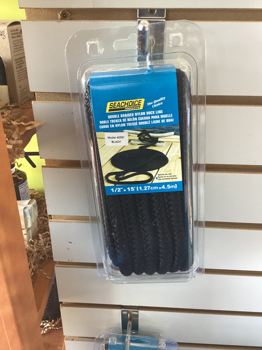 Double Braided Nylon Dock Line 1/2 x 15