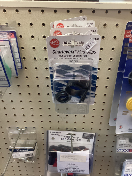 Charleroi Black Nylon Flag Clips