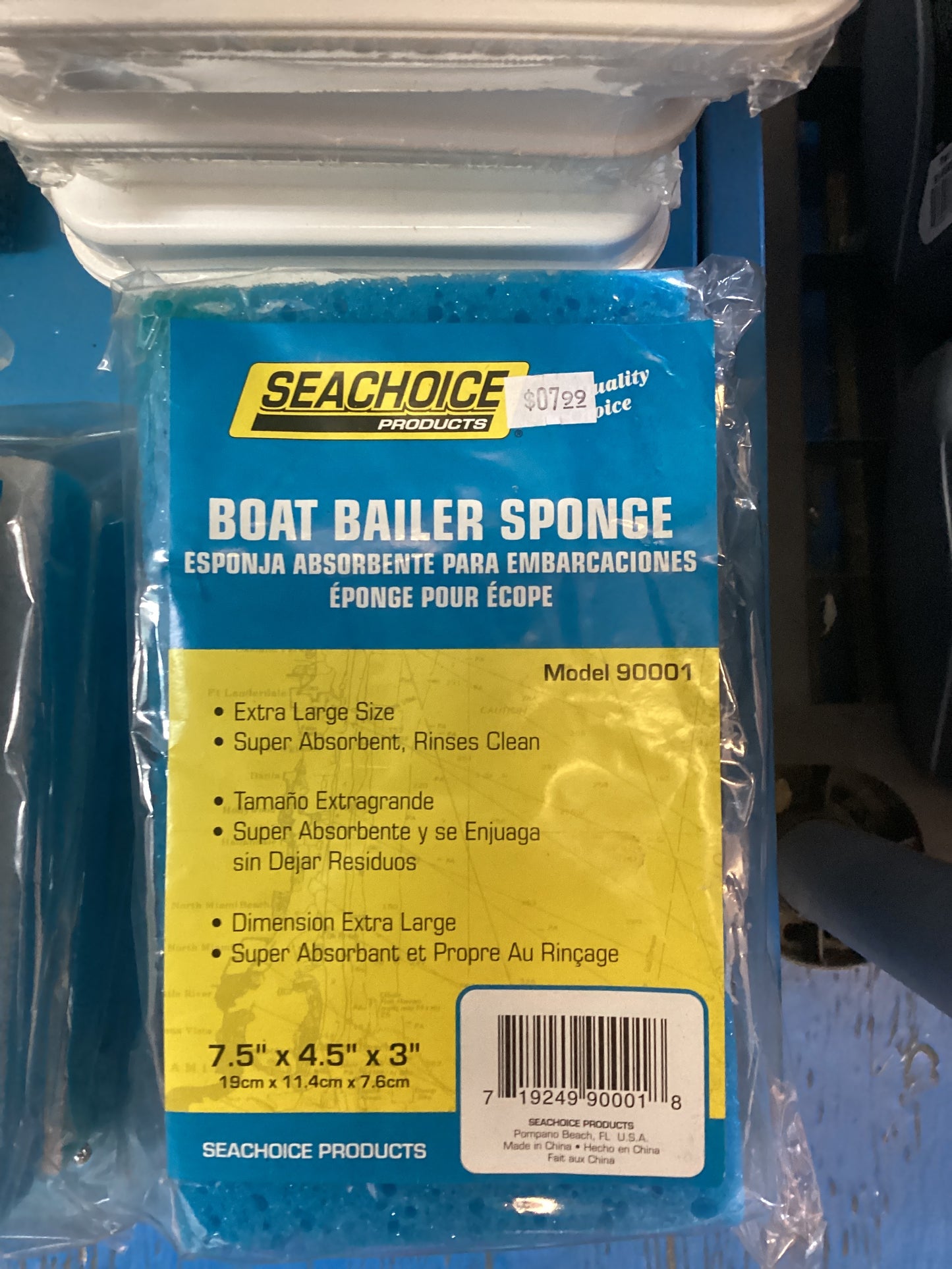 Boat bailer sponge