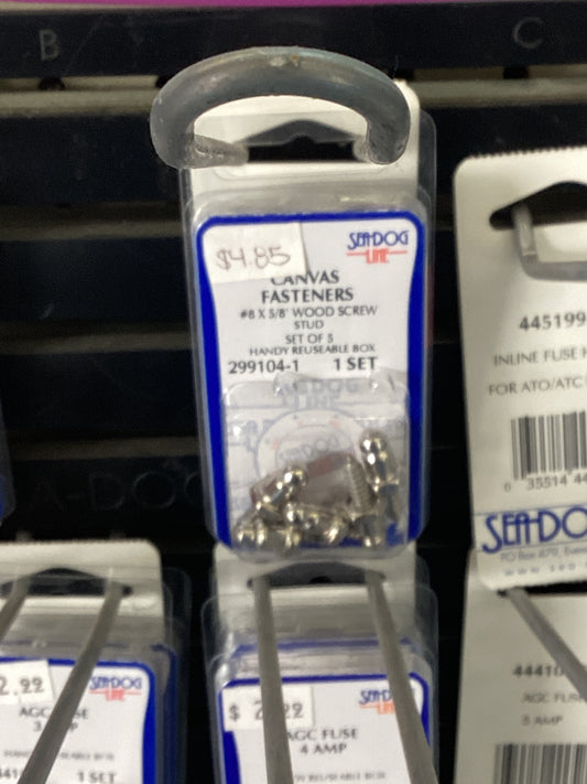Canvas fasteners #8*5/8 wood screw stud set of 5