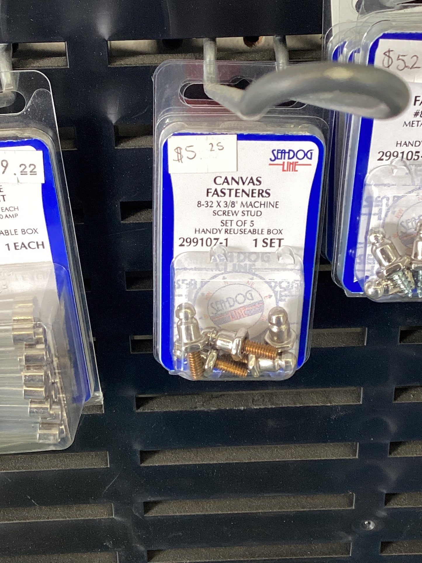 Canvas fasterners 8~3/8 machine screw stud (set of 5)