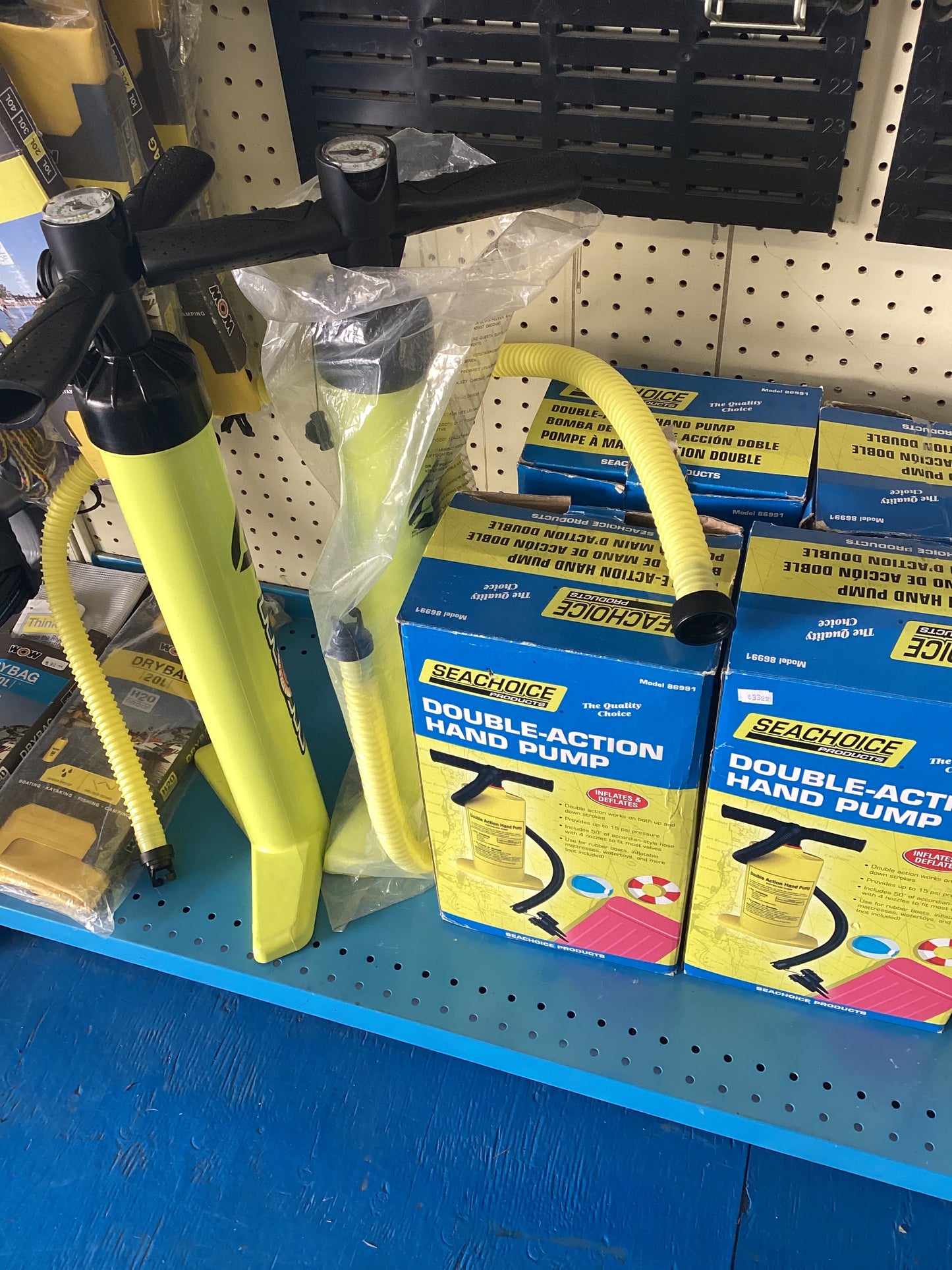 Double action hand pump